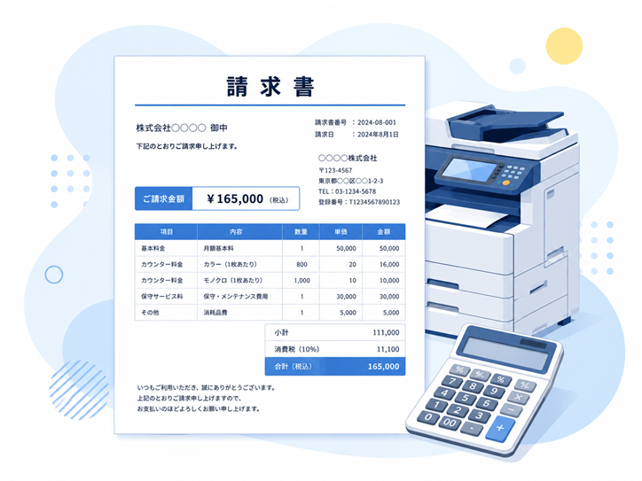 毎月の請求書のイメージ